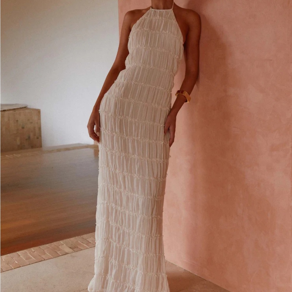 Peppermayo aullie maxi dress ivory